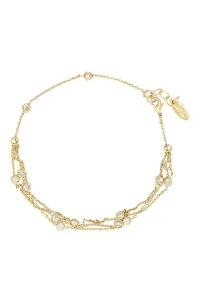 Ettika Cubic Zirconia Anklet In Gold