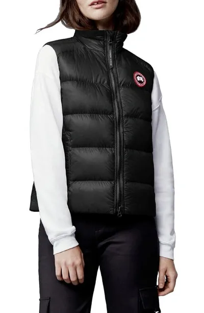 Canada Goose Cypress Quilted Recycled Ripstop Down Vest In Noir