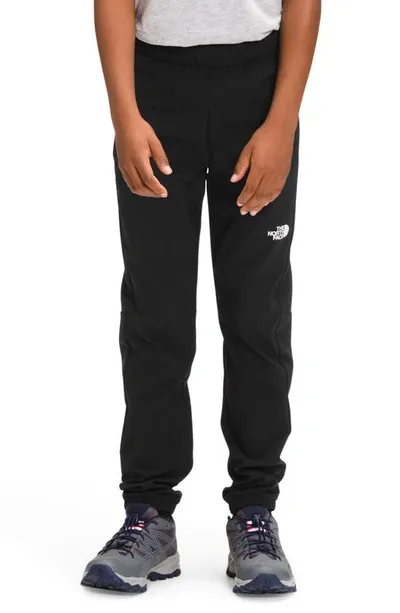 The North Face Teen Logo Embroidered Track Pants In Black