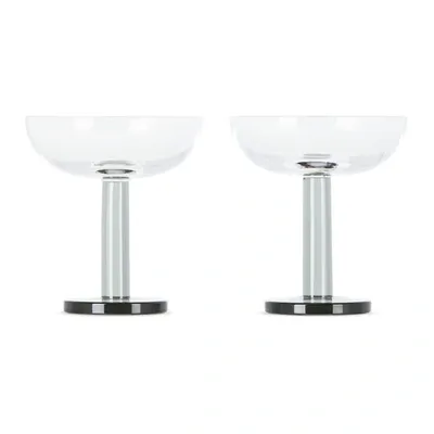 Tom Dixon Puck 2-piece Coupe Glass Set In Clear