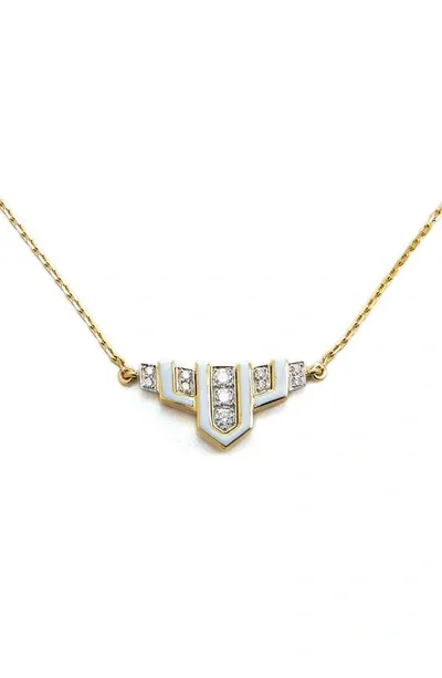 David Webb Motif Scape Pendant Necklace In Yellow Gold