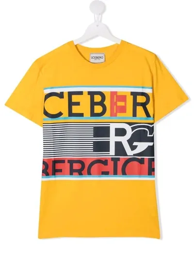 Iceberg Teen Logo-print T-shirt In Gelb