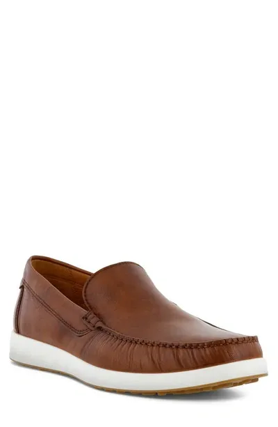 Ecco Lite Classic Moc Toe Loafer In Cognac