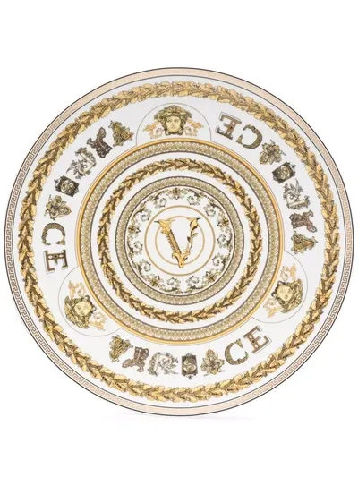 Versace Virtus Gala 33cm Plate In White