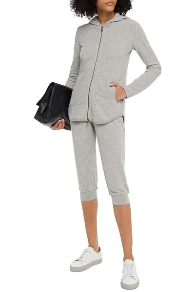 Atm Anthony Thomas Melillo Mélange French Cotton-blend Terry Hoodie In Gray