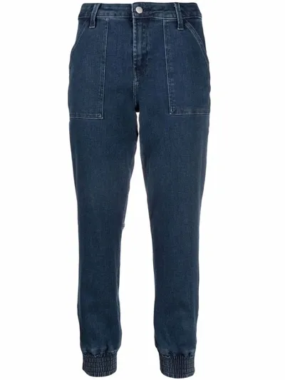 J Brand Arkin Ankle-zip Jogger Jeans In Blue