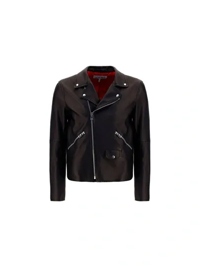 Loewe Biker Jacket In Black Leather