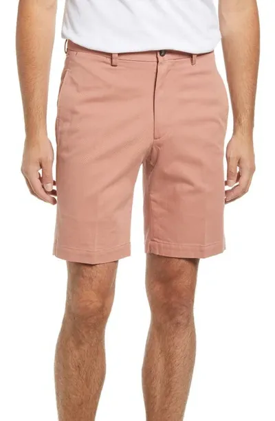 Berle Charleston Flat Front Chino Shorts In Charleston Brick