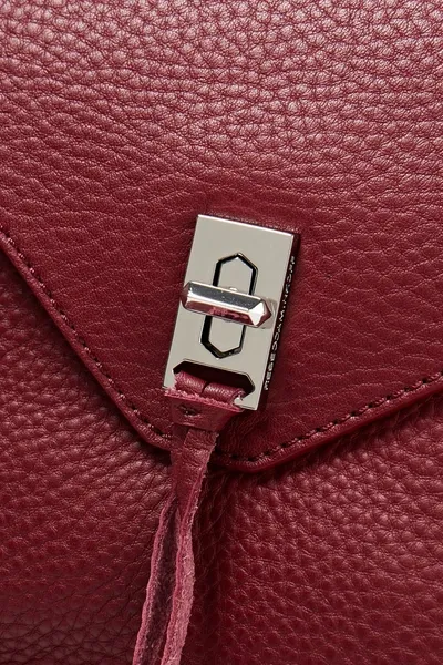 Rebecca Minkoff Darren Pebbled-leather Tote In Burgundy