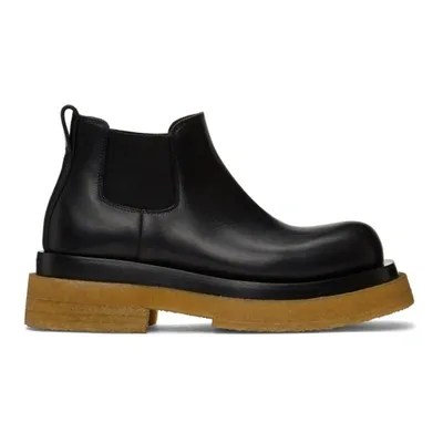 Bottega Veneta Leather Chelsea Boots In Brown