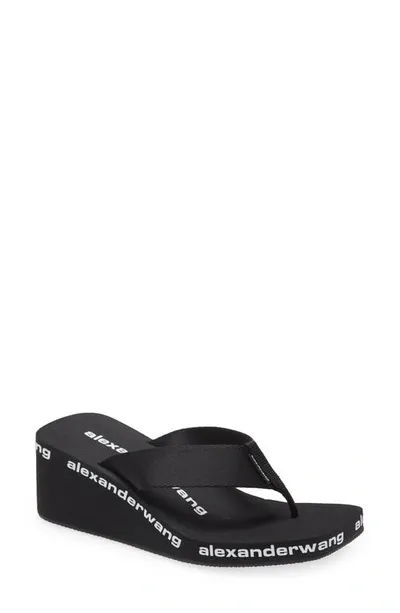 Alexander Wang Wedge Flip Flop In Black