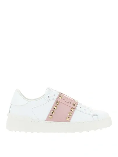 Valentino Garavani Womens White Leather Sneakers