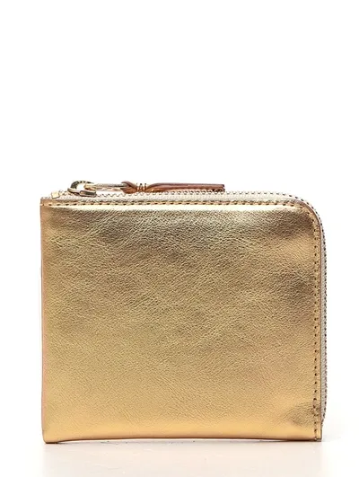 Comme Des Garçons Wallet Zip In Gold