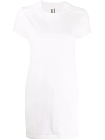 Rick Owens Long-line Fine-knit T-shirt In White