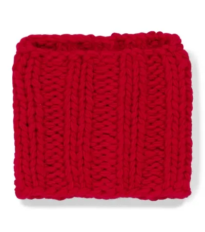 Jw Anderson Cable-knit Wool Collar In Red