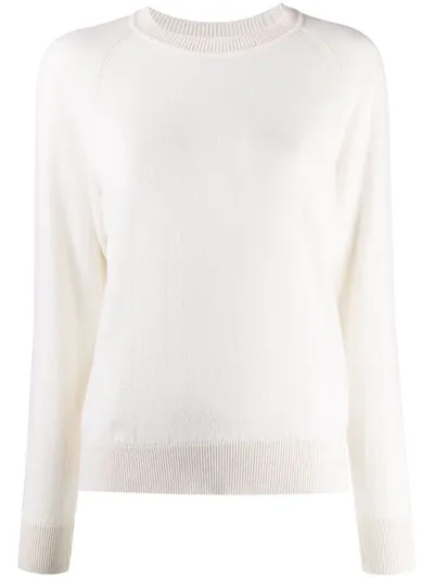 Barrie Rib-trimmed Cashmere Jumper In White