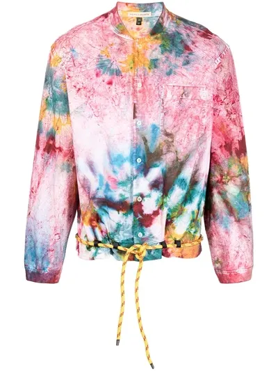 Romeo Hunte Tie-dye Drawstring Shirt In Mehrfarbig