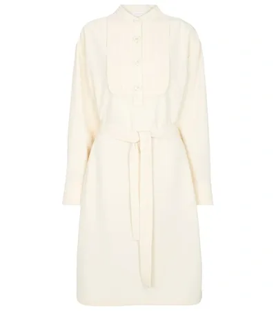 See By Chloé Belted Crepe Dress In White