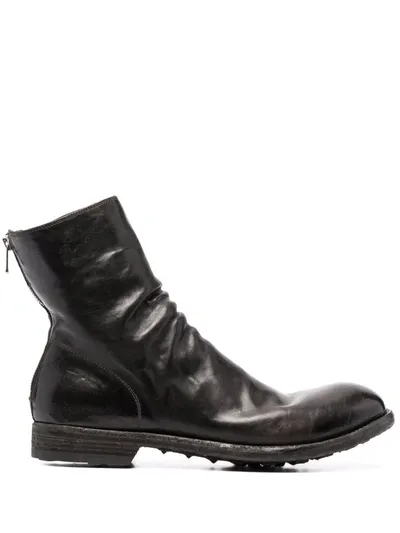 Officine Creative Arbus Zipped-leather Boots In Black