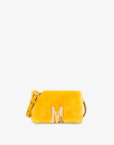 Moschino Soft Fabric M Shoulder Bag In Yellow