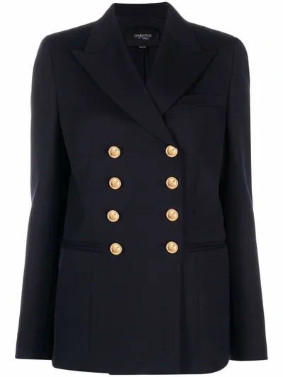 Giambattista Valli Peak-lapel Double-breasted Jacket In Black