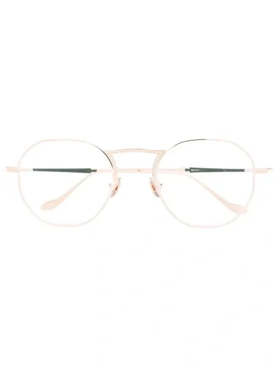 Matsuda Round-frame Glasses In Gold