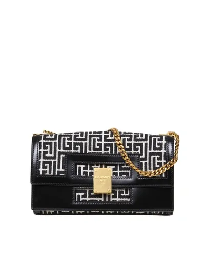 Balmain 1945 Monogram Medium Shoulder Bag In Multi