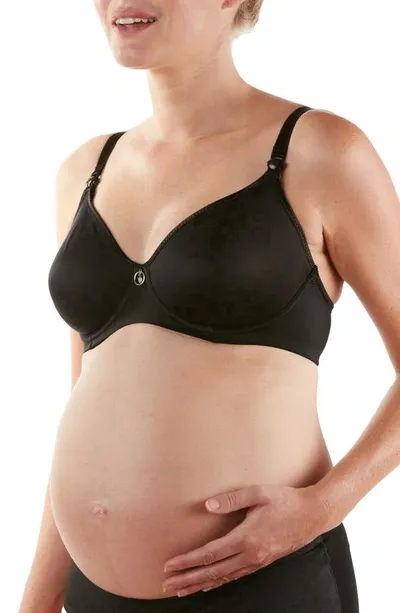 Cache Coeur Maternity Gloss Underwire Bra In Black