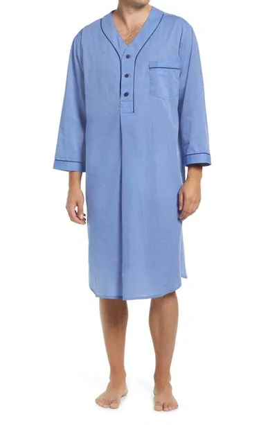 Majestic Cotton Blend Nightshirt In Blue