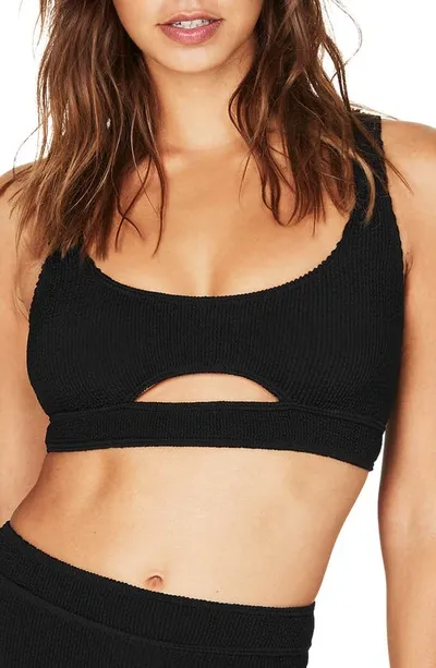 Bound By Bond-eye The Sasha Cutout Bikini Top In Black