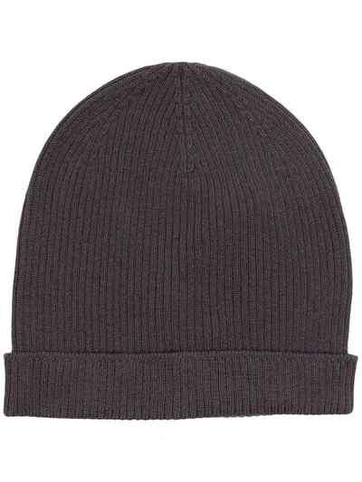 Rick Owens Gethsemane Cashmere Knit Beanie In Purple