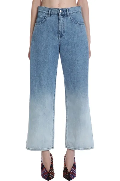 Marni Cotton Denim Wide Leg Boyfriend Jeans