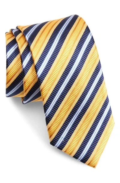 Nordstrom Stripe Silk Tie In Yellow