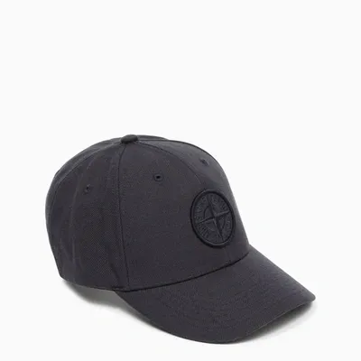 Stone Island Blue Logo-embroidery Baseball Cap