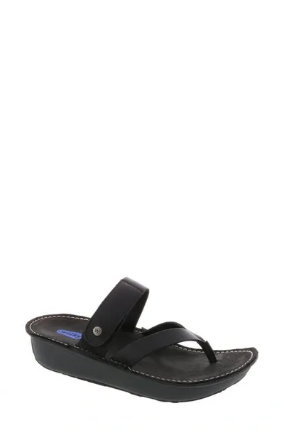 Wolky Tahiti Platform Sandal In Black