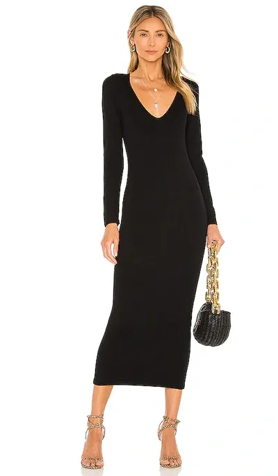 L'academie Deena Maxi Dress In Black