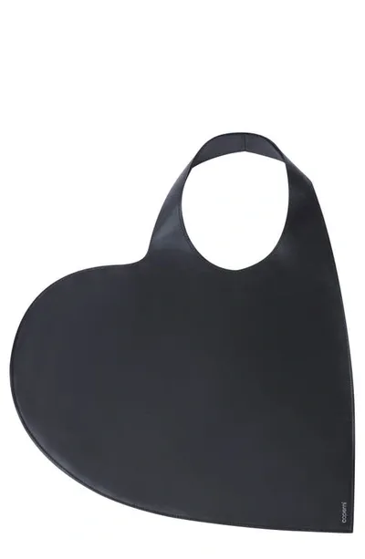 Coperni Heart Leather Tote In Black