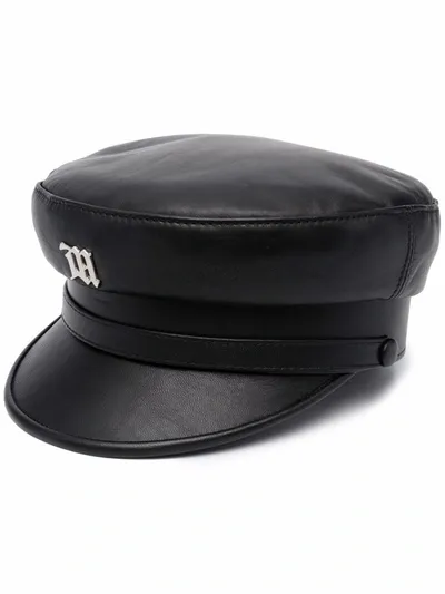 Misbhv Logo-plaque Baker Boy Cap In Black