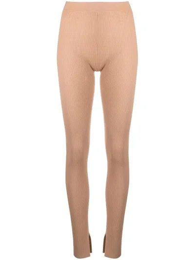 Joseph Ribbed Knit Leggings In Pink