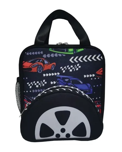 Iscream Kids' Boy's Race Car Lunch Tote In Multi