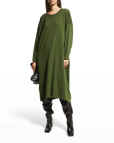 Eskandar Angled-to-front Cashmere Dress