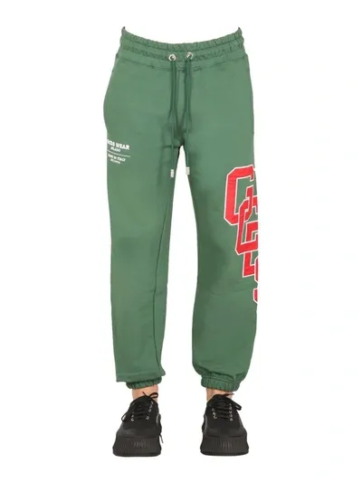 Gcds Logo Printed Sweatpants In Green