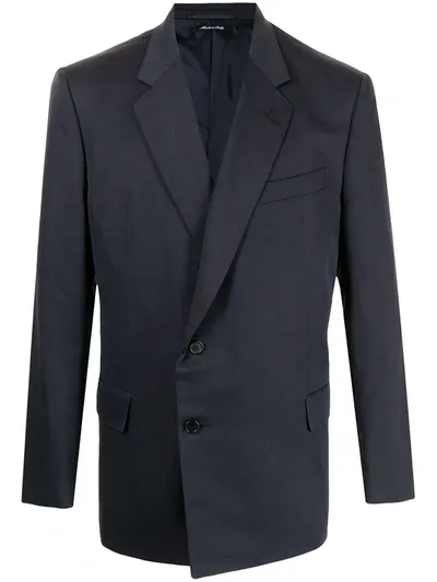 Dunhill Wrap Single-breasted Blazer In Blau