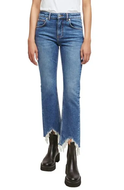 Maje Pachabfran Chew Hem Jeans In Blue