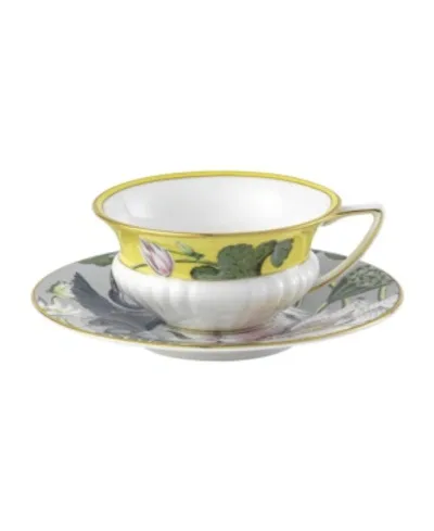 Wedgwood Wonderlust Waterlily 2 Piece Teacup Saucer Set In Multi