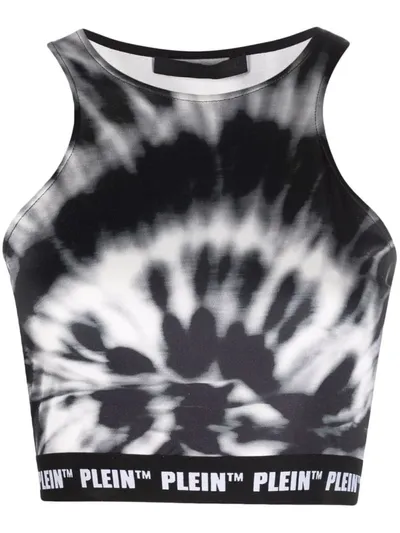 Philipp Plein Tie Dye-print Cropped Top In Multi