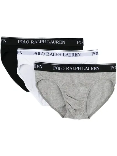 Polo Ralph Lauren Three Pack Logo Waistband Briefs In Multicolour