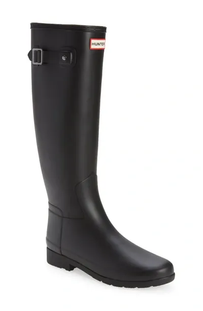 Hunter Original Refined Matte Rain Boot In Black