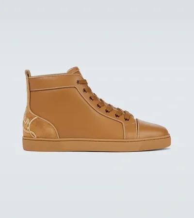 Christian Louboutin Fun Louis Sneakers In Brown