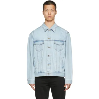 We11 Done Blue Denim Oversize Trucker Jacket